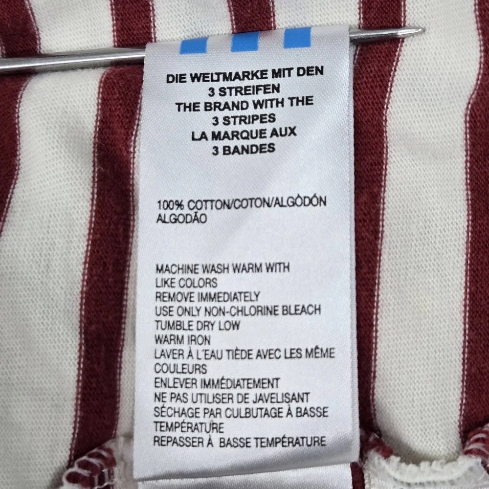 VINTAGE Adidas Men Polo 2XL White Embroidered Striped Trefoil Logo Y2K Golf